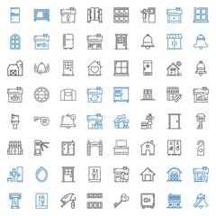 door icons set