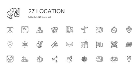 location icons set