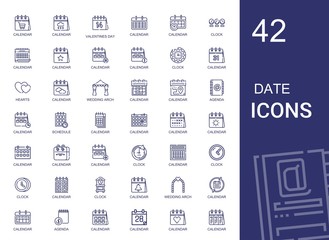 date icons set