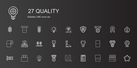 quality icons set