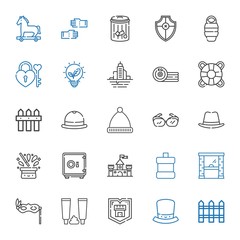 protection icons set
