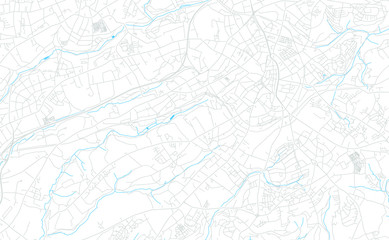 Solingen, Germany bright vector map
