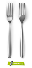 Fourchettes vectorielles sur fond blanc