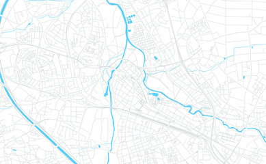 Furth, Germany bright vector map