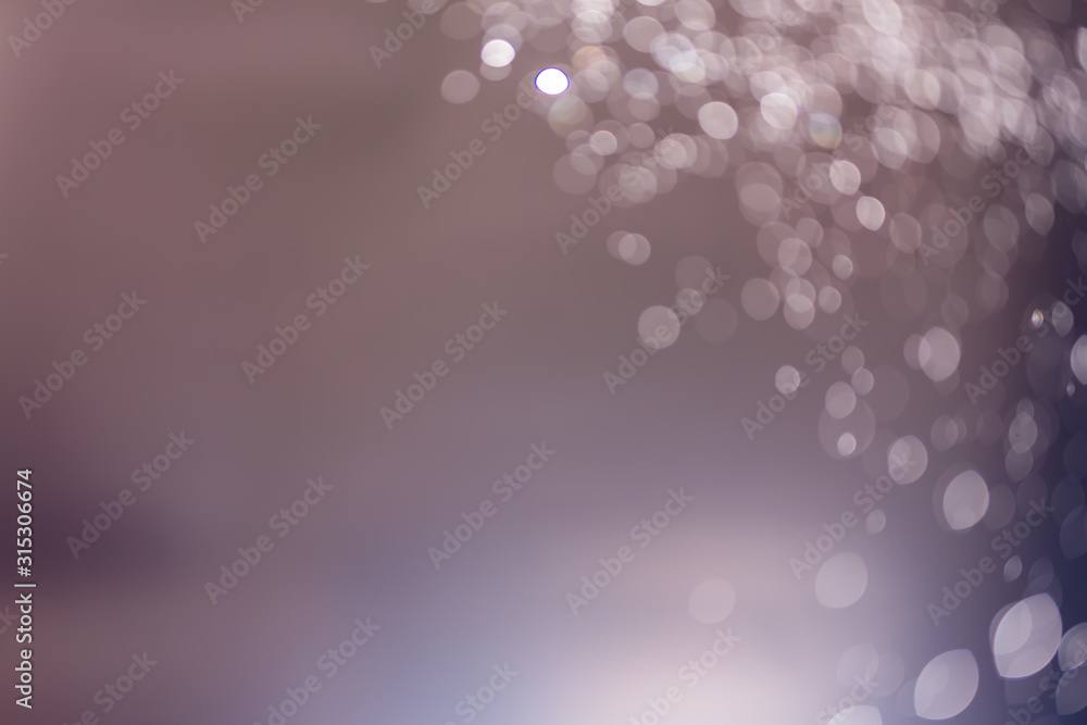 Poster abstract bokeh from light and water spray in backgrounds of various colors