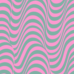 Materiał do szycia Vector abstract background with pink and green waves