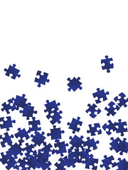 Game crux jigsaw puzzle dark blue parts vector 