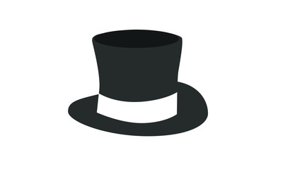 black Bowler icon logo design illustration