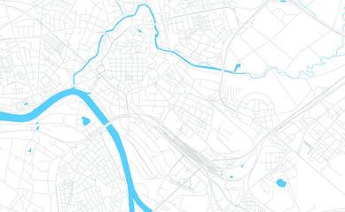 Hanau, Germany bright vector map