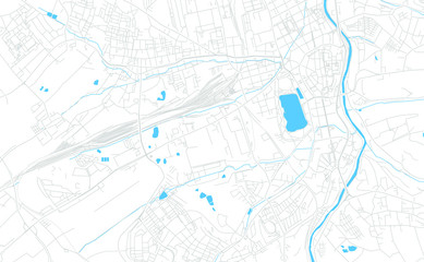 Zwickau, Germany bright vector map