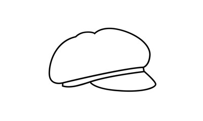 collection of flat cap icon line logo design illustration