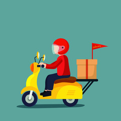 Delivery Ride Motorcycle Service,  Fast and Free Transport, food express.