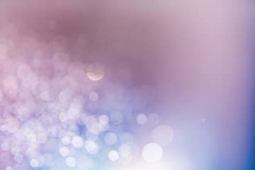 Abstract bokeh from light and water spray in backgrounds of various colors