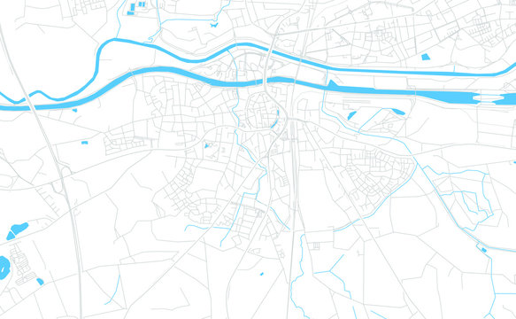 Dorsten, Germany bright vector map