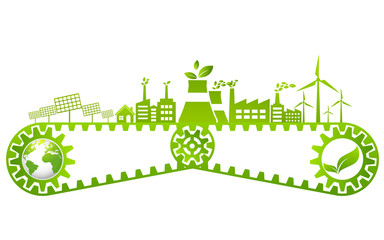 saving and ecology friendly concept World environmental Vector illustration