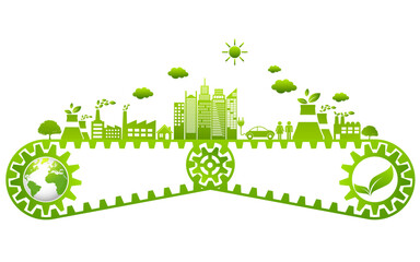 saving and ecology friendly concept World environmental Vector illustration