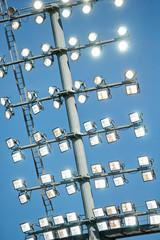 football stadium spotlights