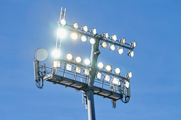 football stadium spotlights