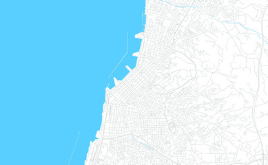 Patras, Greece bright vector map