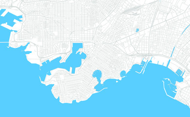Piraeus, Greece bright vector map