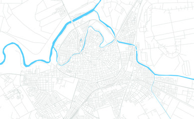 Larissa, Greece bright vector map