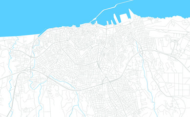Heraklion, Greece bright vector map