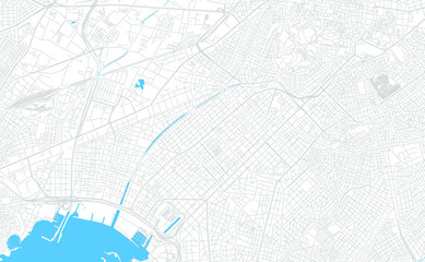 Kallithea, Greece bright vector map