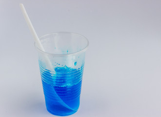 Colored liquid for making toys called slime. Funny toy for children's leisure and creativity.