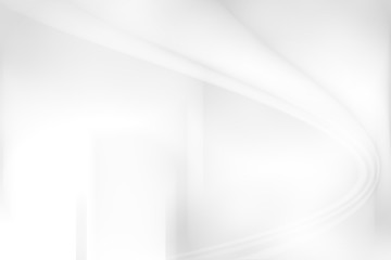 White smooth abstract background. Abstract white and gray color technology modern background design Illustration. Abstract white interior highlights future. Architectural background.