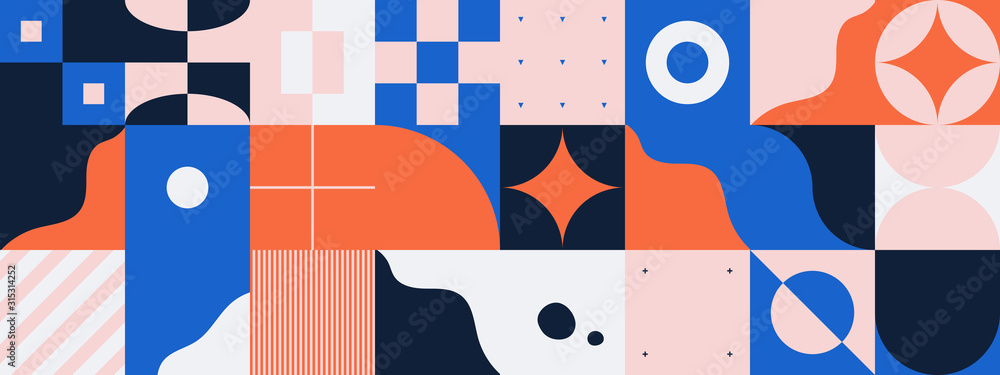 Poster horizontal abstract vector pattern design