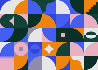 Unusual Abstract Geometric Artwork Composition