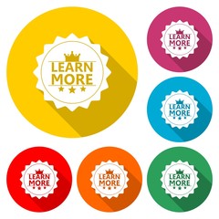 Learn More icon with long shadow