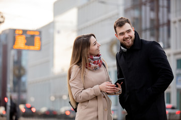 young girl points the way to a tourist