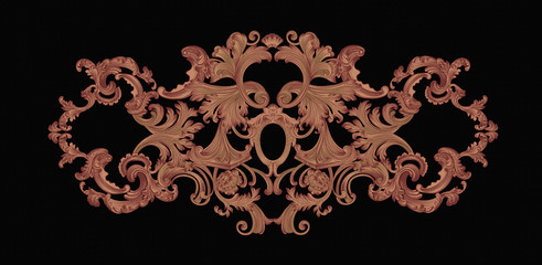 Exquisite baroque design, rococo design, suitable for textile clothing and wallpaper design