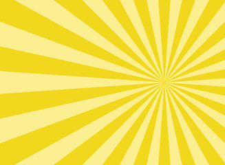 Sunlight abstract wide background. Yellow and white color burst horizontal background.