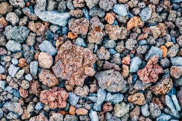 Texture of rock and stones of different colors