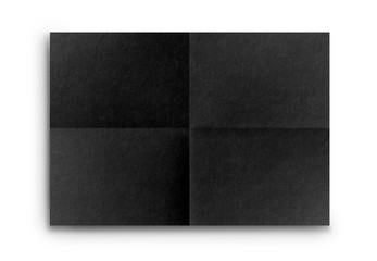 Black fold paper texture background - Image