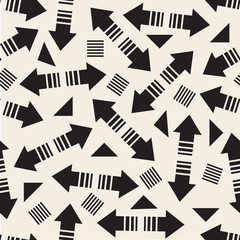 seamless monochrome confetti arrow pattern background