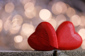 Obraz premium Red hearts symbol of love