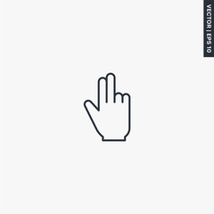 Three fingers icon