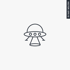 UFO, linear style sign for mobile concept and web design