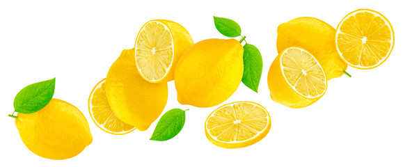 Lemon isolated on white background with clipping path