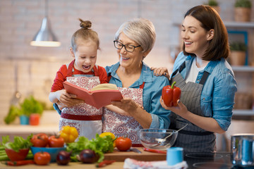 Homemade food and little helper