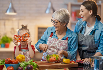 Homemade food and little helper