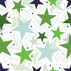 seamless confetti colorful star pattern background