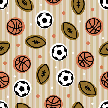 seamless ball from sport pattern background