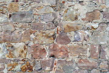 Detailed Texture of Ancient Stone Wall