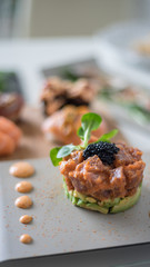 delicious food . table composition