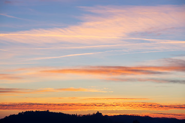 Fototapeta premium beautiful sky with clouds at sunrise
