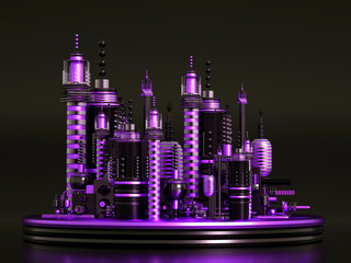 Modern minimalism futuristic background with cubes and balls. 3d illustration, 3d rendering.